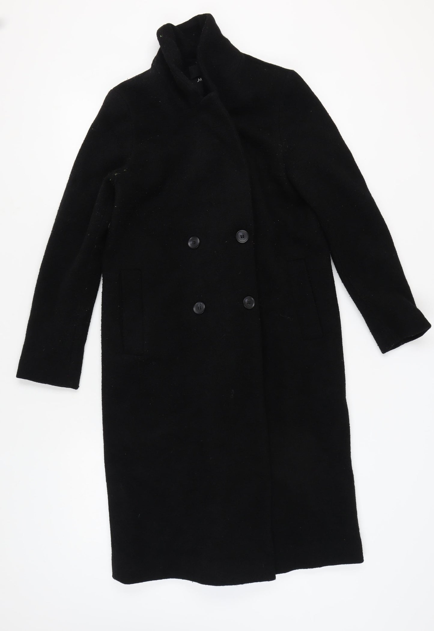Womens UK Size S Monki Black Overcoat