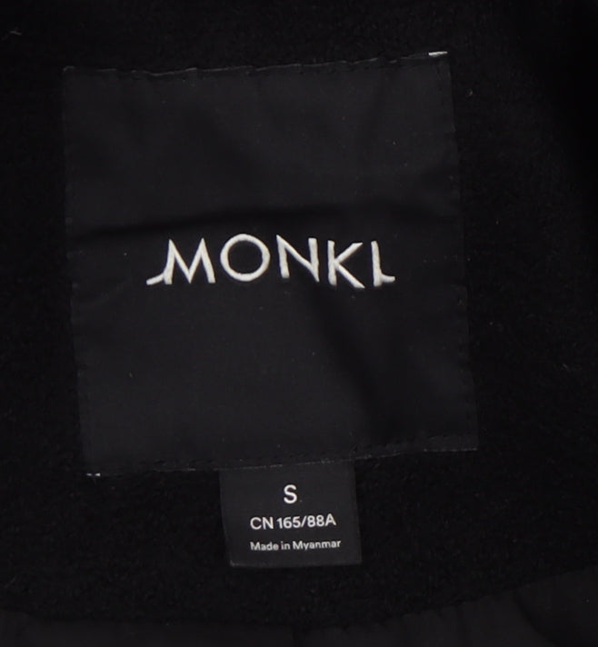 Womens UK Size S Monki Black Overcoat