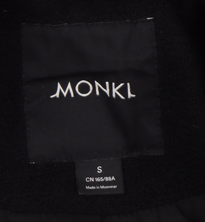Womens UK Size S Monki Black Overcoat