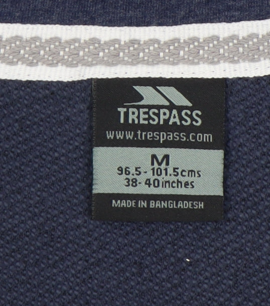 Trespass Men's Blue 1/4 Zip Sweatshirt Size M