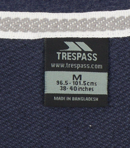 Trespass Men's Blue 1/4 Zip Sweatshirt Size M
