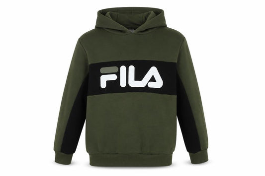 Fila Boys Green Hoodie 12-13 Years Pullover Casual