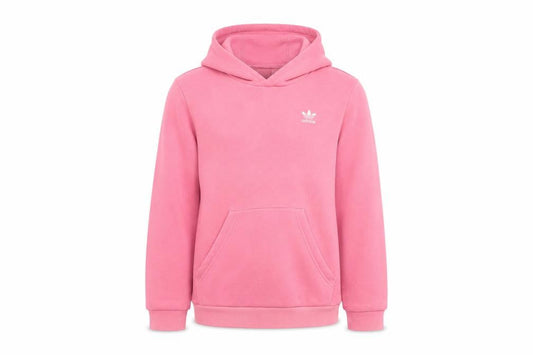 Front view of Adidas girls’ pink hoodie pullover 11-12 years logo sports