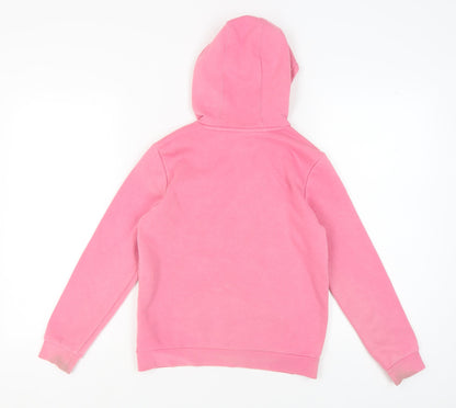 Adidas Girls Pink Hoodie Pullover 11-12 Years Logo Sports
