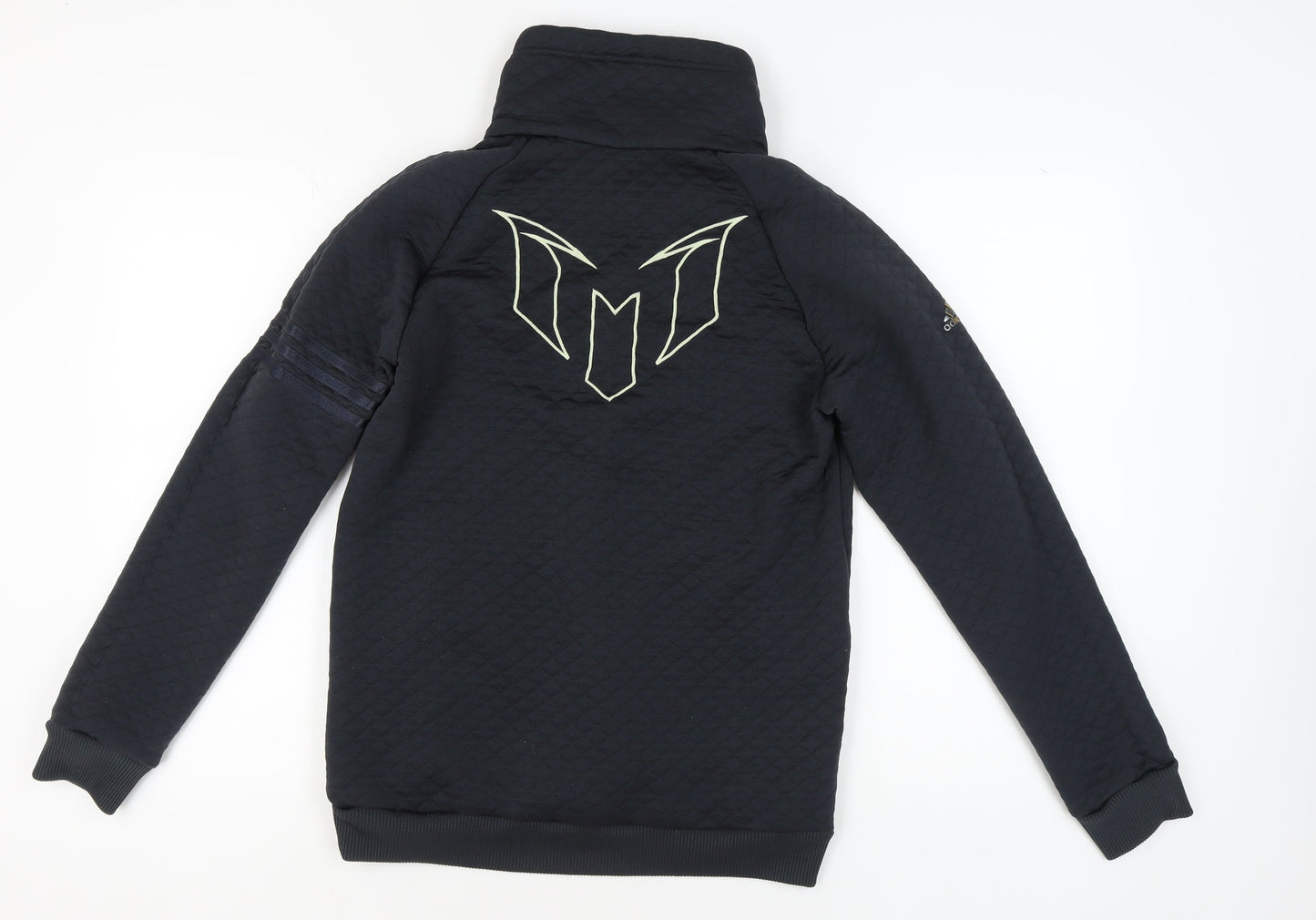 Adidas Boys Black Sweatshirt 15-16 Years 1/2 Zip Sports