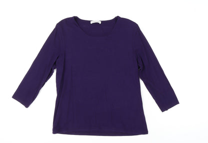 Womens UK Size S Windsmoor Purple Basic T-Shirt