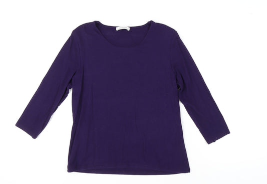Womens UK Size S Windsmoor Purple Basic T-Shirt