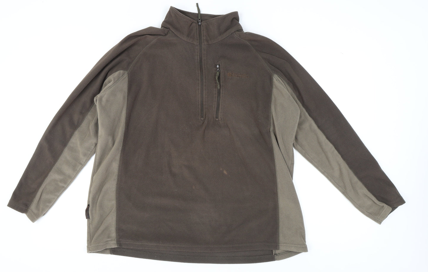 Unisex Adults UK Size L Mountain Warehouse Brown Full Zip Sweatshirt