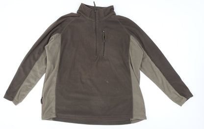 Unisex Adults UK Size L Mountain Warehouse Brown Full Zip Sweatshirt