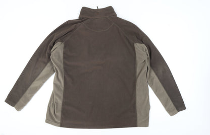 Unisex Adults UK Size L Mountain Warehouse Brown Full Zip Sweatshirt