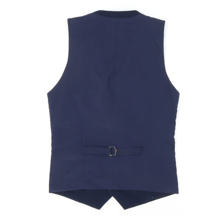 Mens UK Size 34 ONE SIX 5IVE Regular Blue Suit Waistcoat