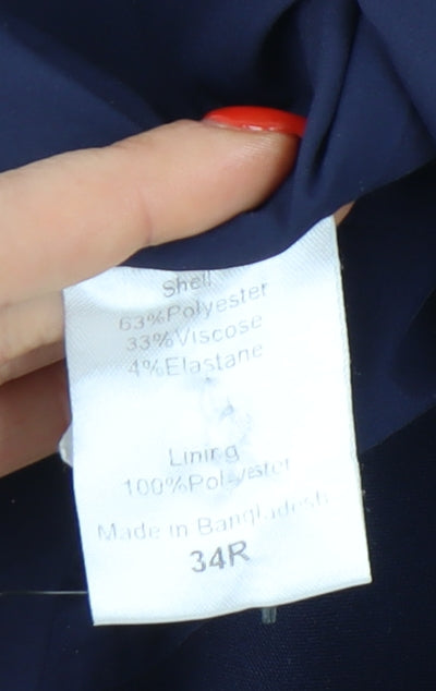 Mens UK Size 34 ONE SIX 5IVE Regular Blue Suit Waistcoat