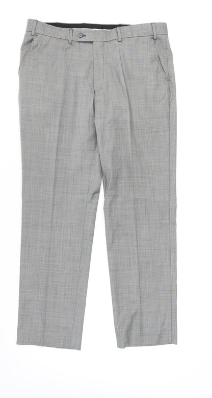 Jeff Banks Men's Grey Dress Pants 38in Waist Regular Fit