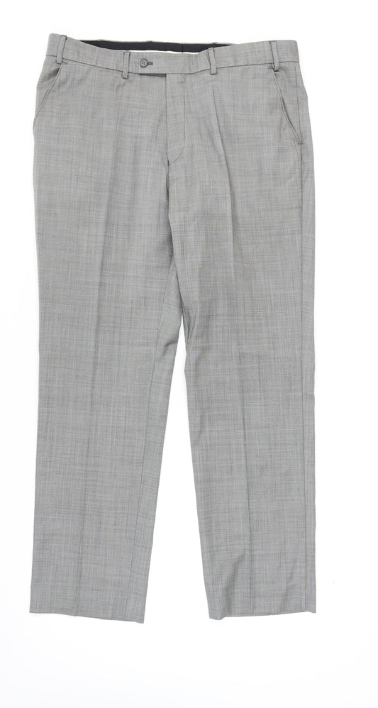 Jeff Banks Men's Grey Dress Pants 38in Waist Regular Fit