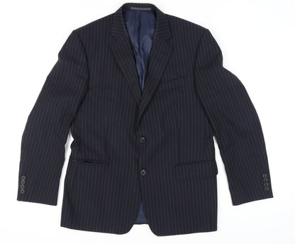 Mens UK Size 40 Marks and Spencer Regular Blue Suit Jacket