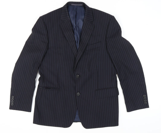 Mens UK Size 40 Marks and Spencer Regular Blue Suit Jacket