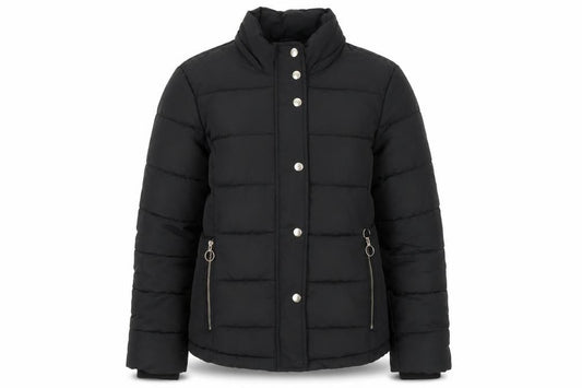 Topshop Women's Black Puffer Jacket Size 10