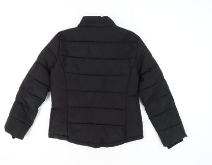 Topshop Women's Black Puffer Jacket Size 10