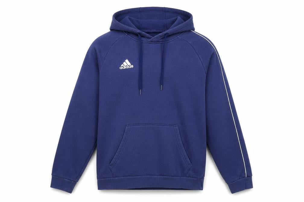 Mens UK Size M adidas Blue Pullover Hoodie
