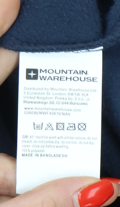 Mens UK Size XS Mountain Warehouse Blue 1/2 Zip Sweatshirt