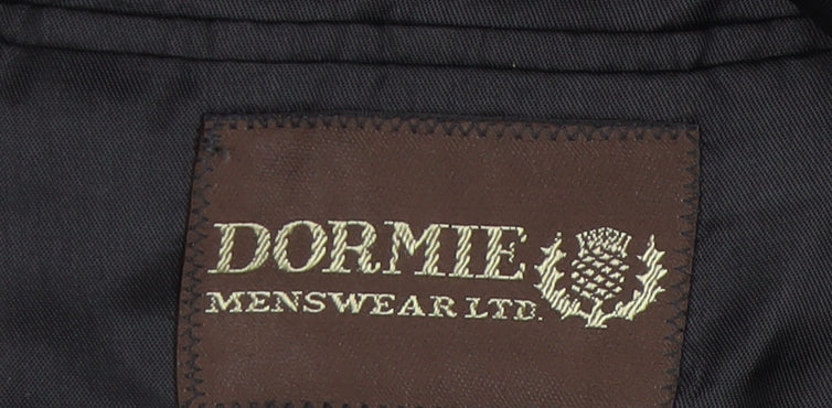 Dormie Mens Black 40L Wool Tuxedo Blazer Formal Jacket