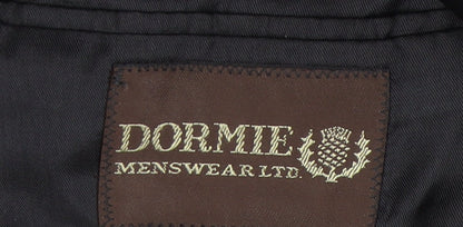 Dormie Mens Black 40L Wool Tuxedo Blazer Formal Jacket