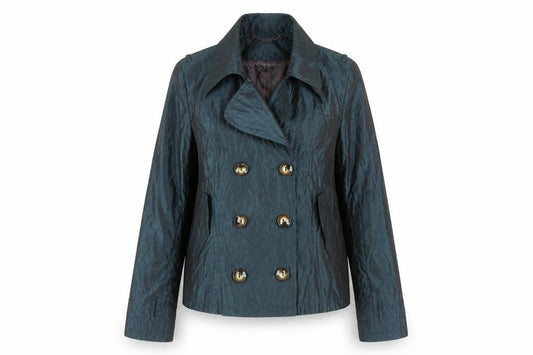 Womens UK Size 16 Topshop Blue Pea Coat