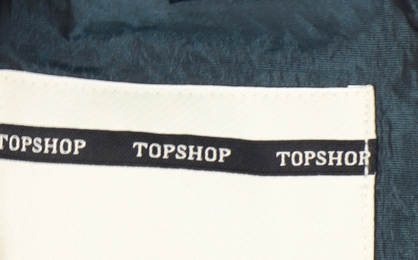 Womens UK Size 16 Topshop Blue Pea Coat