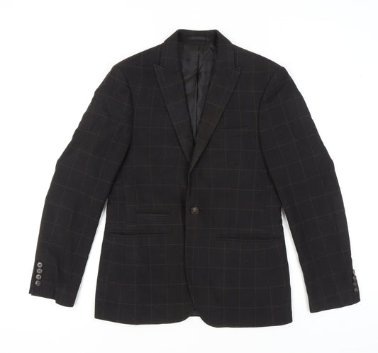 Mens UK Size 38 Moss London Regular Brown Suit Jacket