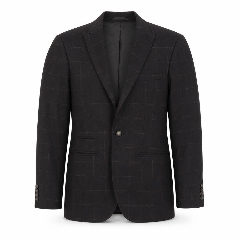 Mens UK Size 38 Moss London Regular Brown Suit Jacket