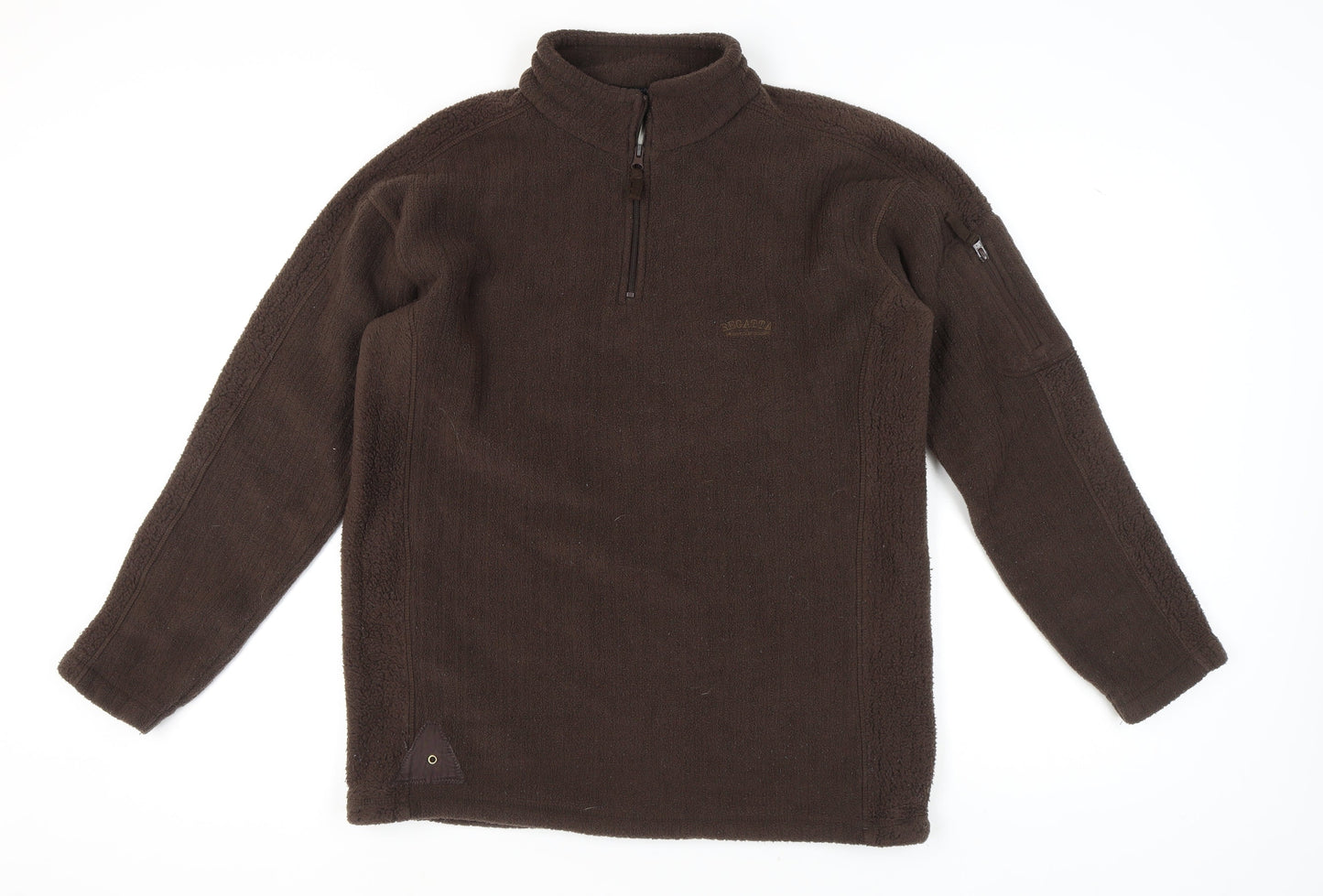Mens UK Size L Regatta Brown 1/4 Zip Sweatshirt