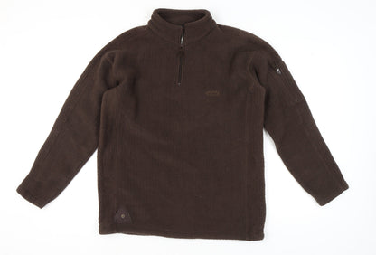 Mens UK Size L Regatta Brown 1/4 Zip Sweatshirt