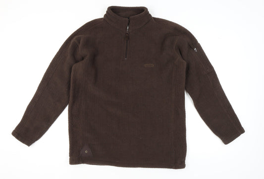 Mens UK Size L Regatta Brown 1/4 Zip Sweatshirt