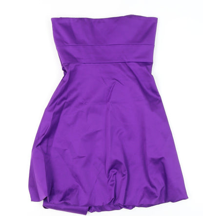 Karen Millen Women's Purple Strapless Party Dress, Size 8