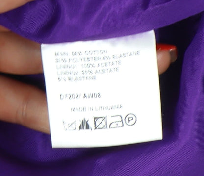 Karen Millen Women's Purple Strapless Party Dress, Size 8