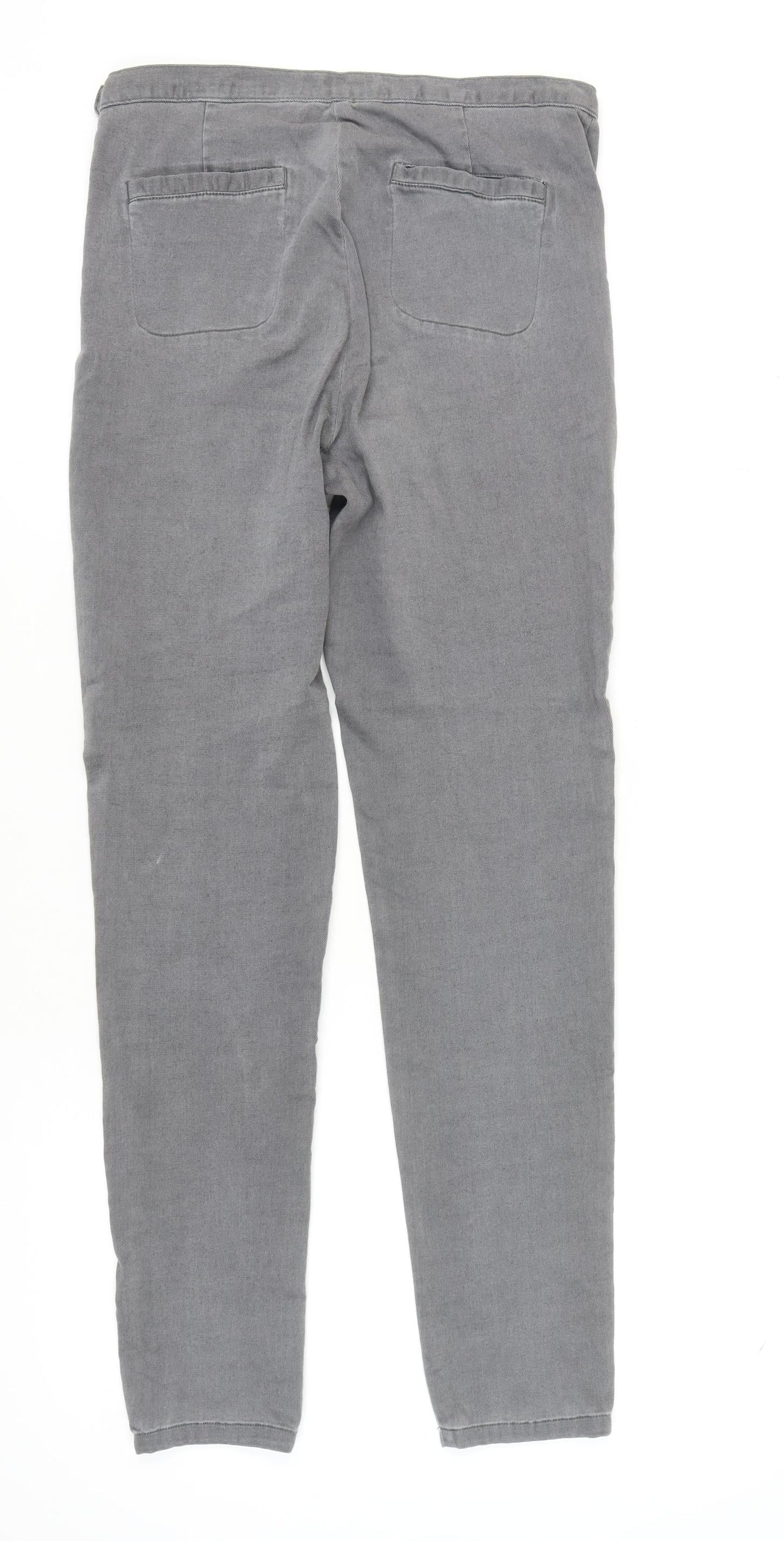 Laura Ashley Women's Grey Straight Trousers - Size 12