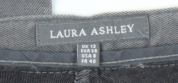 Laura Ashley Women's Grey Straight Trousers - Size 12