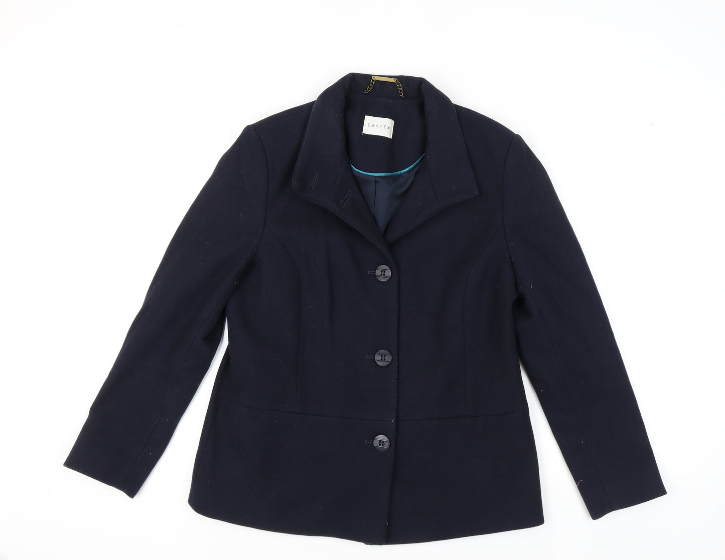 Eastex Women's Blue Wool Blend Blazer UK Size 12