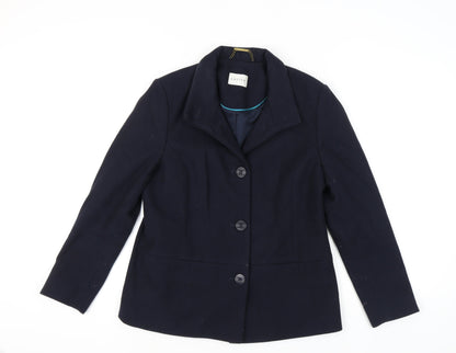 Eastex Women's Blue Wool Blend Blazer UK Size 12