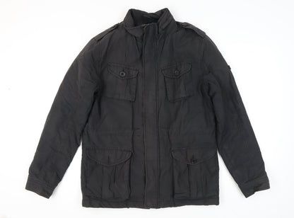 Mens UK Size L Ben Sherman Black Military Jacket
