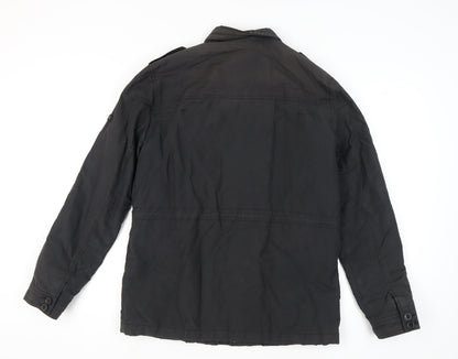 Mens UK Size L Ben Sherman Black Military Jacket