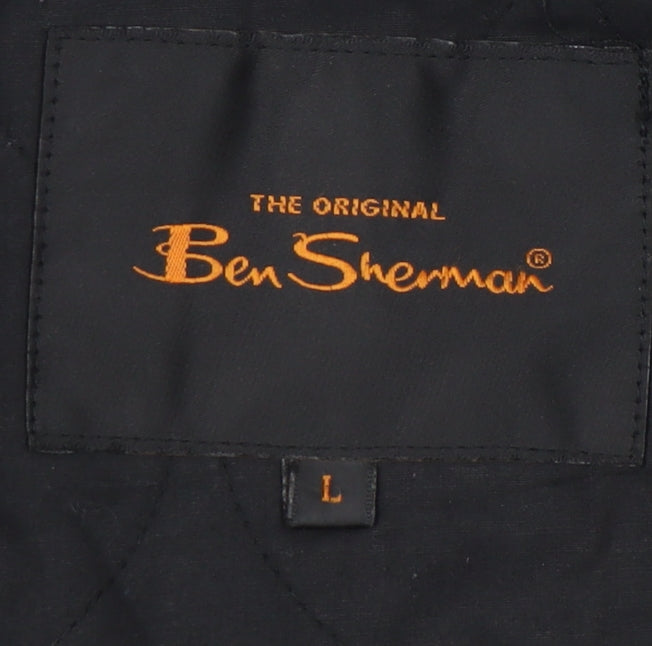Mens UK Size L Ben Sherman Black Military Jacket