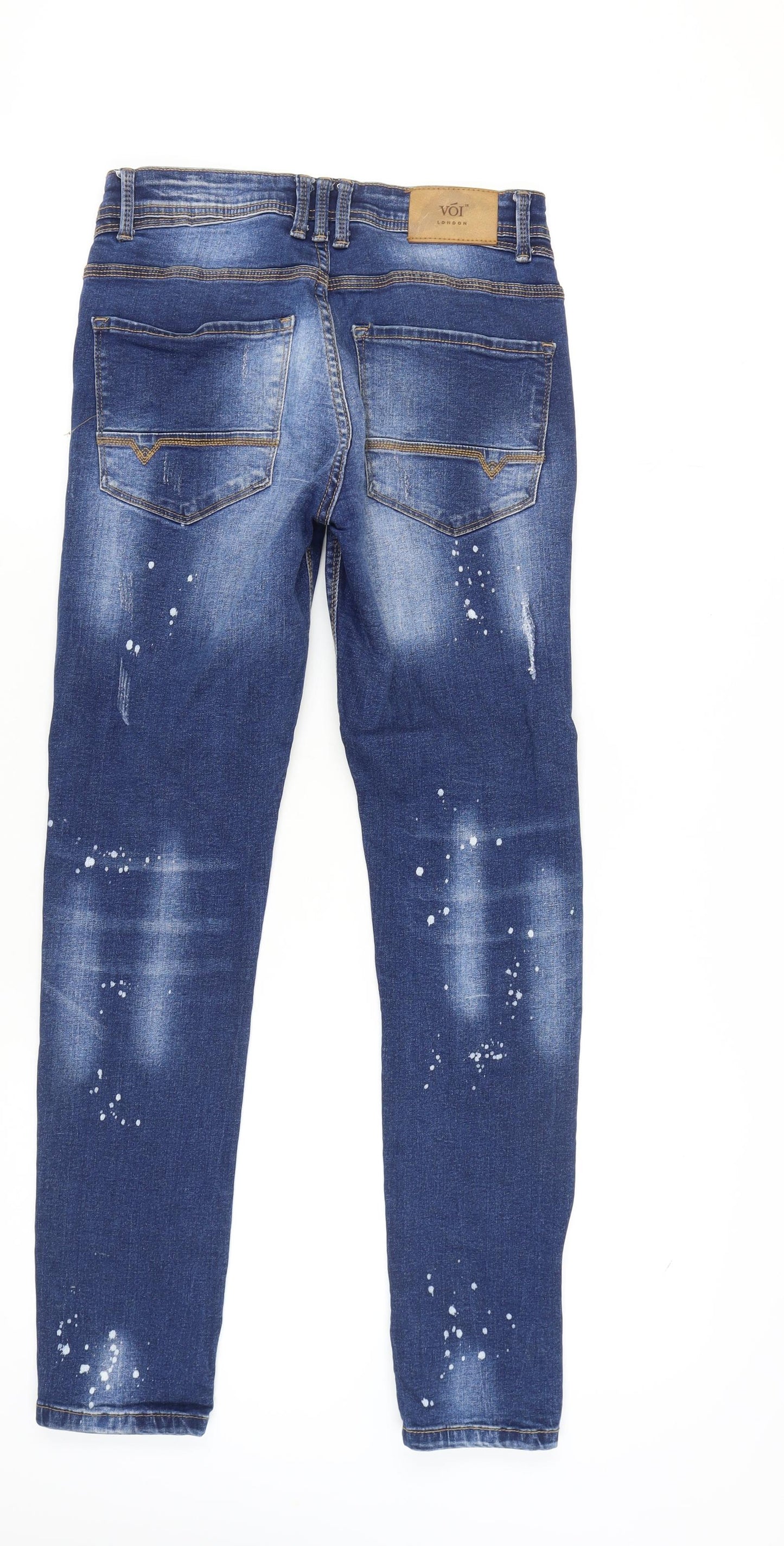 Voi Men’s Blue Distressed Denim Jeans 30