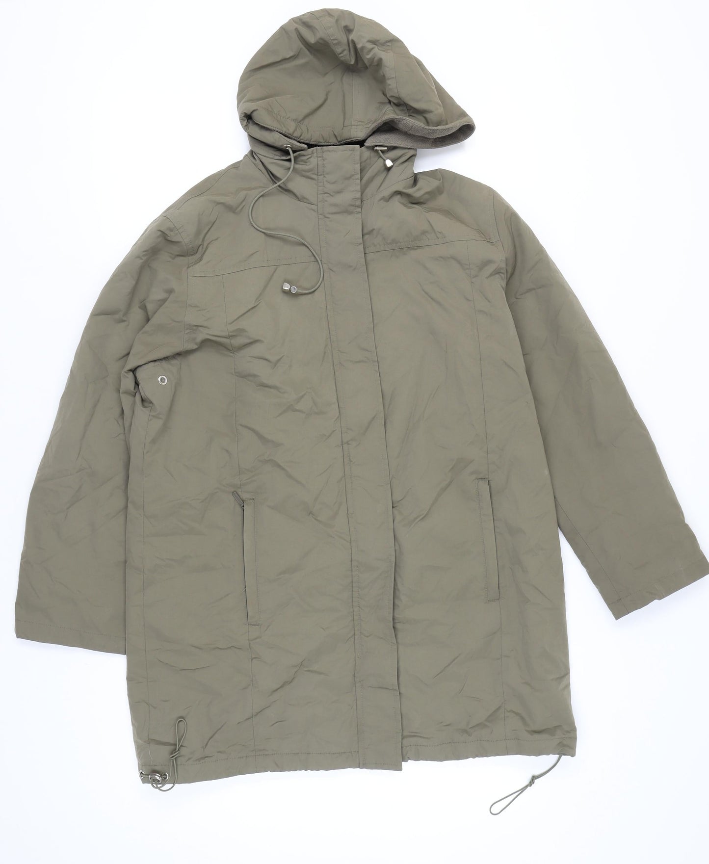 Womens UK Size 14 NuAge Green Parka Coat