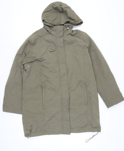 Womens UK Size 14 NuAge Green Parka Coat