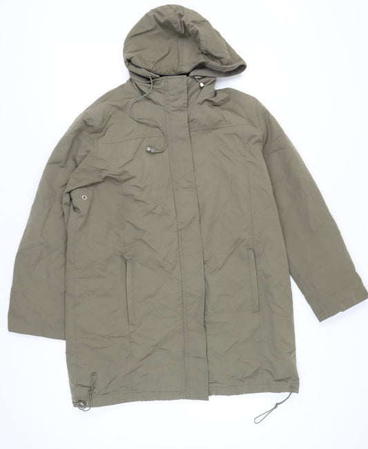 Womens UK Size 14 NuAge Green Parka Coat