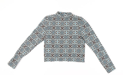 Womens UK Size 14 Stradivarius Multicoloured Cropped Blouse