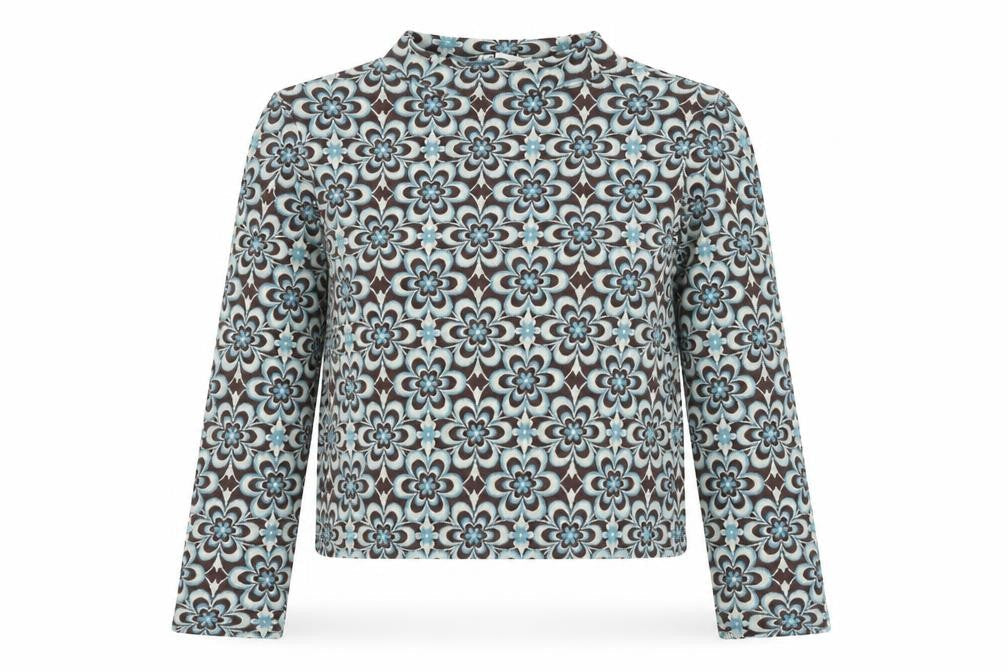 Womens UK Size 14 Stradivarius Multicoloured Cropped Blouse