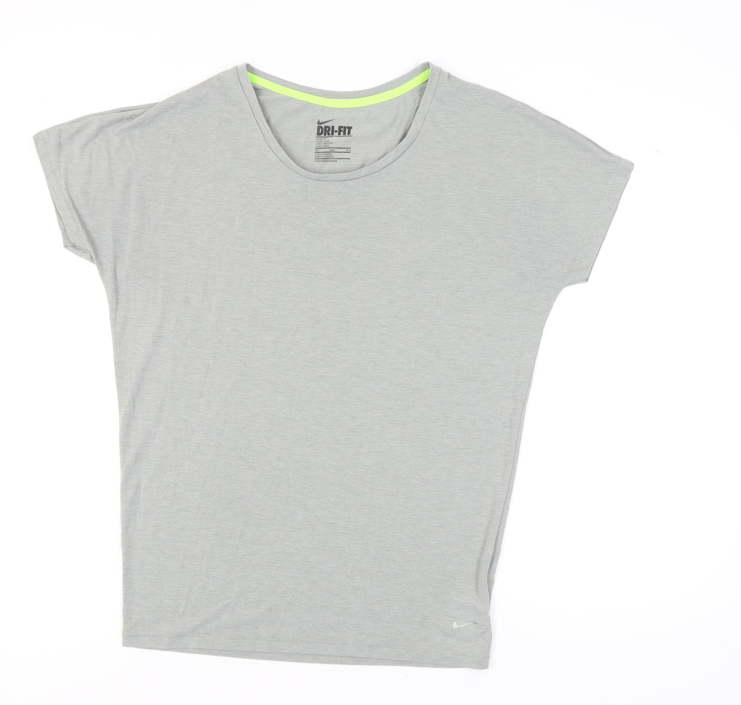 Nike Grey Dri-FIT Women's T-Shirt M - Casual Gym Top