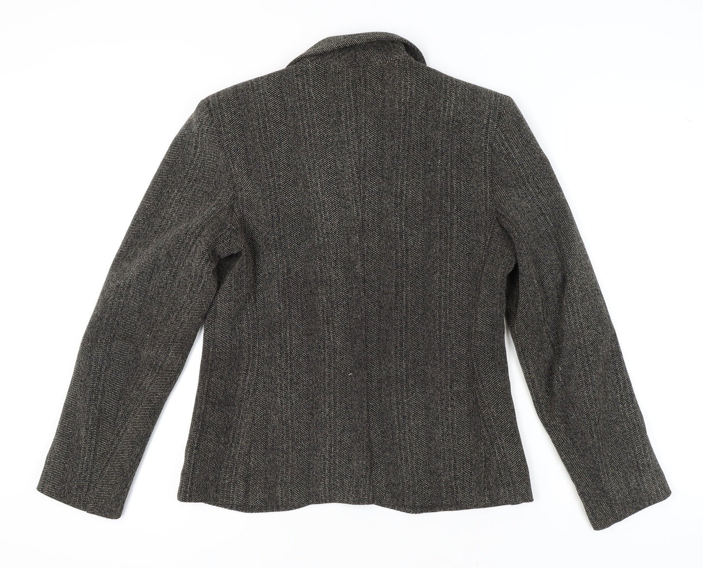 Caviar Women's Grey Herringbone Blazer Size 12